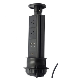 AU Ổ Cắm Điện 90Mm Lỗ Ẩn Nhà Bếp Bàn Tay Kéo Ổ Cắm Bật Lên Với Cổng Dữ Liệu USB Ổ Cắm Điện Văn Phòng - Product Image 1