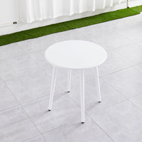 Ensemble de salle à manger extérieur moderne en aluminium, imperméable, avec cordes, 5 pièces, blanc, empilable, confortable, pour hôtel et école, 4 places