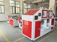 HSLJ-500x2S automatique à grande vitesse 2 lignes de sac de fruits de vent de noyau de papier sur le petit pain faisant la machine
