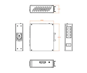 8 Port PoE Full Gigabit Industrial Unmanaged PoE Ethernet Switch With 2 SFP DIN Rail Network Switch