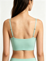 Soutien-gorge sans armatures une pièce sans couture, respirant, à bretelles ajustables, couleur unie, maintien doux et fin, anti-affaissement, pour usage quotidien, personnalisable OEM