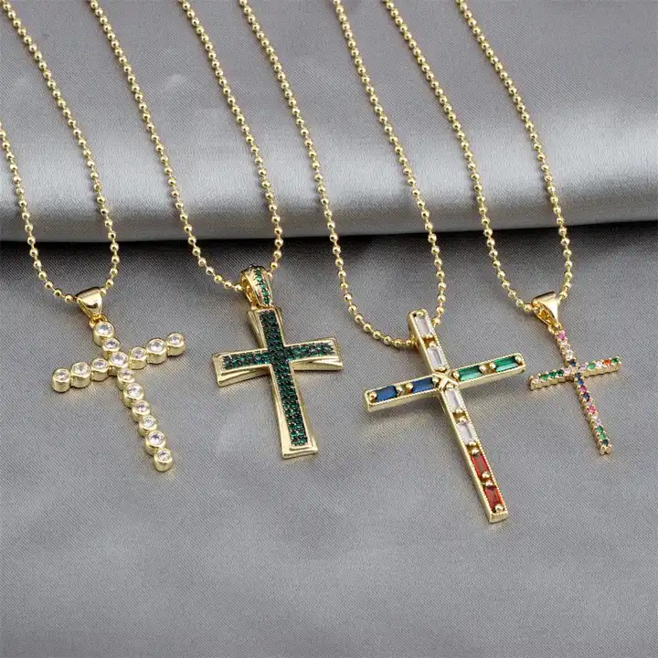 Buy Silver White Rhinestone Cross Necklace, Cross Necklace, Cross Pendant  Silver, Silver Cross Pendant, Pearl Cross Necklace, Cross Pendant Online in  India - Etsy