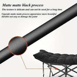 Sillón Reclinable Moderno con Estructura Metálica y Respaldo Acolchado para Uso en el Suelo, Diseño Minimalista, Fácil de Plegar y Transportar, Sin Brazos, de Tela - Product Image 5