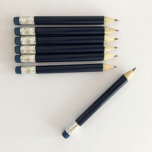 Custom HB Lead <b>Mini</b> Natural Wooden Golf Pocket Pencils <b>Black</b> Standard Pencils for Writing - Product Image 1