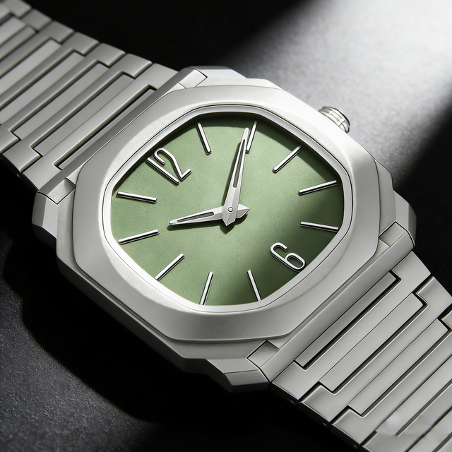 Manufacturer Customized Brand Leisure Quartz Movement Men's Watch Fashion Waterproof Green Dial Design Watch Men's