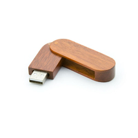 Memoria USB 2.0 Giratoria de Madera con Logotipo Personalizado, Venta al por Mayor, Regalo Empresarial, Memoria USB de Buena Calidad
