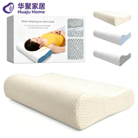 Oreiller ergonomique moderne en mousse à mémoire de forme, forme ondulée et soutien cervical, option logo personnalisé