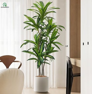 Kunstmatige boom in <span class=keywords><strong>pot</strong></span>, Bonsai Maïs Dracaena Fragrans Dracaena Sanderiena, kunststof plantenpot voor thuis, tuin, kantoor, veranda decoratie - Product Image 3