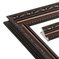 Cadre photo décoratif classique baroque en PS marron antique gaufré de luxe pour la maison et l'encadrement personnalisé