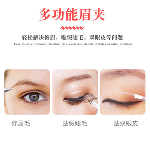 Stainless Steel Eyebrow Tweezers 93mm Slanted Tip For Eyebrow Trimming Beauty Tools Durable Home Use - Product Image 5
