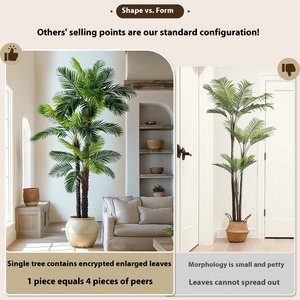 Ventes directes <span class=keywords><strong>d</strong></span>'usine de palmier artificiel en plastique dispersé anémone arbre jardin en pot grandes plantes artificielles <span class=keywords><strong>d</strong></span>'extérieur - Product Image 4