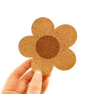 Sous-verre en liège en forme de fleur, mignon et économique, pour sublimation, isolation thermique des boissons, vente en gros directe usine - Product Image 1