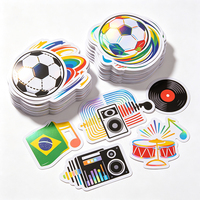 Haoxuan Sokak Kültürü Çıkartmaları Holografik PVC Graffiti Futbol Müzik Figür Grafikleri Gökkuşağı Folyo Parlak Aşınmaya Dayanıklı
