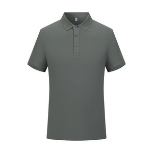 Polo Shirt Solid Color Polyester Short Sleeve Work Uniform Daily Use - Product Image 1