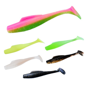 Prix d'usine <span class=keywords><strong>Leurre</strong></span> souple de pêche 75mm 4.25g en PVC, forme anguille, queue en T et queue à pagaie, pour la pêche au bar et à la perche - Product Image 1