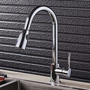 Pull-Out Rainfall Kitchen Brass Flexible Hotel Use Modern Single Handle Deck Mounted <b>Hot</b> <b>Cold</b> Water Kitchen Tap MK9824-DX Modern - Product Image 4
