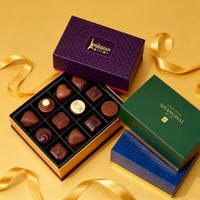 Coffret Cadeau de Chocolats Haut de Gamme, Boîte d'Emballage Personnalisée pour Bonbons avec Couvercle Rabattable, Emballage en Carton Gris de Qualité Alimentaire Fait sur Mesure