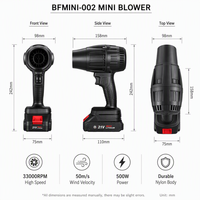 Souffleur sans fil 20V à double batterie, chargeur 110V, coque en nylon, pour l'entretien efficace, le nettoyage d'atelier, les appareils électroniques et la circulation d'air