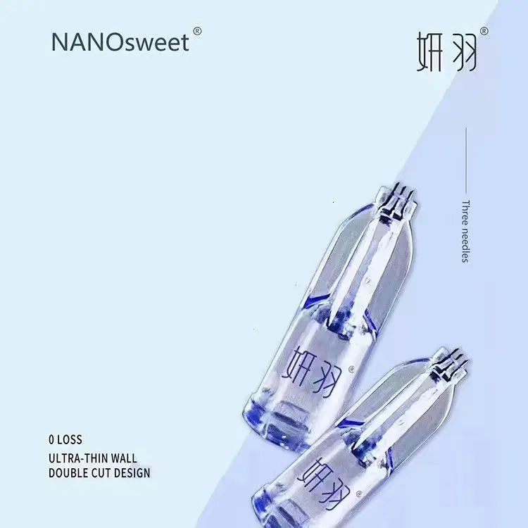 Nanosoft 마이크로 니들 3 핀 4 핀 5 핀 멸균 피하 바늘 34G1.0mm 1.2mm 1.5mm 메조 테라피 안티 에이징을 위한 무통 바늘