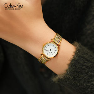 Montre-bracelet à quartz pour femme ColevKie, classique, étanche, bracelet en acier inoxydable, OEM, simple, luxe, montres pour femmes d'affaires, pour cadeau - Product Image 5