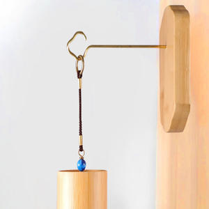Gran oferta, campana de viento de bambú para jardín japonés, tubo de bambú con manivela y carillón de viento de cuerda para regalo de decoración del hogar - Product Image 6