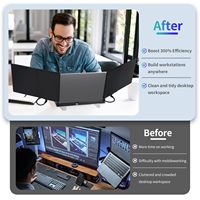 F3 Kwumsy Vente à Chaud Compatible avec Win Mac OS Double Double Écran LCD Extra Triple Moniteur Portable