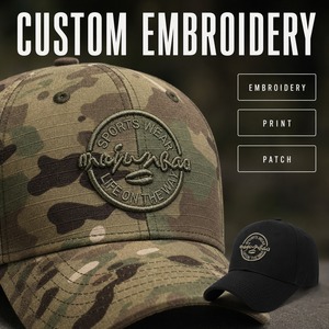 Casquettes de baseball en PVC camouflage en gros, six panneaux, visière incurvée, réglables, respirantes, unisexe adulte, commande en gros, stock disponible, faible MOQ - Product Image 2