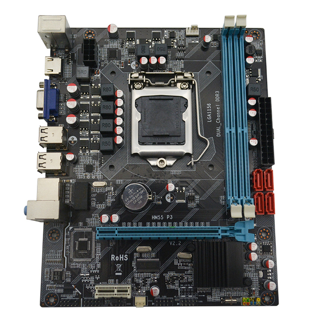 Cheap Price LGA 1156 Corei7/i5/i3/Pentium Mini-ATX Supporting VGA SATA Single LAN DDR3 Computer Motherboard for Office