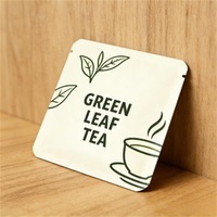 Sachet alimentaire à trois soudures latérales, impression personnalisée prise en charge, pochette plate pour l'emballage de thé, café et poudres