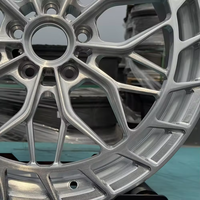 Jantes de voiture de course forgées 5x120, jantes monobloc forgées, jantes de voiture en alliage 6061-T6 brossées sur mesure pour Tesla Model S