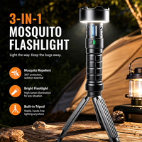 Linterna LED de Aleación de Aluminio con Doble Función Repelente de Mosquitos, Diseño de Calentamiento con Imán, Soporte y Luz de Camping