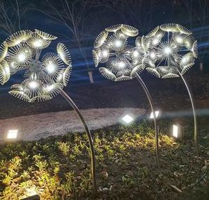 Açık noel LED Metal simülasyon karahindiba çim zemin lambası parkı doğal bahçe avlu mühendislik manzara dekorasyon - Product Image 4