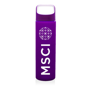 Bouteille d'eau en verre avec manchon en silicone intégral 18 oz - Product Image 2