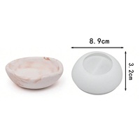 Moule en silicone INTODIY pour mini-bol irrégulier, pot à bougie, boîte de rangement en béton/ciment, moule en plâtre pour pot de fleurs