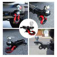 Enganche de Remolque 2 en 1 para Coche, Caravana, Barco, Vehículo, Soporte de Bola y Grillete de Alta Resistencia, Receptor para Remolque de 4350 kg, 4WD