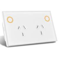 Interrupteur et prises électriques intelligents avec rétroéclairage RVB, design moderne et luxueux, compatibles avec les normes australiennes, Alexa, Google, WIFI, GPOs, prises murales 240V