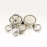 Pot magnétique en néodyme avec crochets pivotants magnétiques kit magnétique ensemble de pêche et corde pot magnétique de pêche en néodyme avec boulon à œil