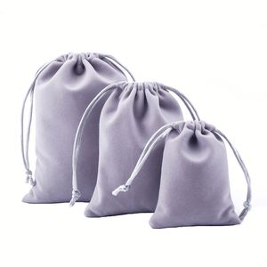 Custom Logo Solid Color <b>Folding</b> Jewelry Storage <b>Bag</b> Eco-Friendly Velvet Drawstring Wholesale Shopping - Product Image 1