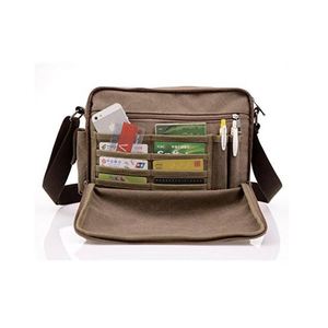 Free Sample Men's Multifunctional New Canvas <b>Messenger</b> Handbag Outdoor Sports Over Shoulder <b>Crossbody</b> Side <b>Bag</b> - Product Image 2