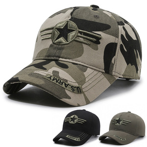 Venta al por mayor de alta calidad camuflaje gorras de béisbol bordado personalizado deporte al aire libre 6 paneles <span class=keywords><strong>gorra</strong></span> sombrero para hombre - Product Image 1