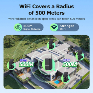 Sistema de Cámara de Seguridad Solar 4MP H.265, Aplicación UBox, Hub WiFi de Largo Alcance de 500m, Kit Inalámbrico de 4 Cámaras Tipo Bala con Batería de 20000mAh - Product Image 4