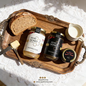 Miel Blanca Premium Ayat (100% Cruda Orgánica Adey Abeba/Sage) Enzimas de Polen Naturales Aminoácidos Vida Útil de 2-3 Años Origen ET - Product Image 2