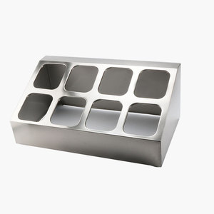 Espositore per Snack per alimenti da ristorante di alta qualità vassoio per contenitori per padelle <span class=keywords><strong>Gastronorm</strong></span> in acciaio inossidabile - Product Image 3