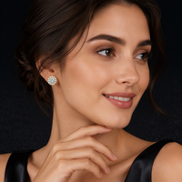Nouvelles boucles d'oreilles créoles tendance en argent sterling 925 plaqué or, trèfle à quatre feuilles, moissanite couleur D VVS, pour femme, anniversaire
