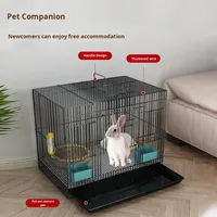 Cage à oiseaux extra-large en métal écologique et durable avec plateau en plastique pour usage domestique - pour pigeons, poulets, lapins - utilisation en intérieur