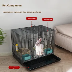 <span class=keywords><strong>Cage</strong></span> à oiseaux extra-large en métal écologique et durable avec plateau en plastique pour usage domestique - pour pigeons, poulets, lapins - utilisation en intérieur - Product Image 2