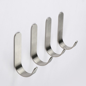 Stainless Steel Wall Mounted <b>Hooks</b> 304 Metal Rectangle Shape For <b>Kitchen</b> Coat And Cap Durable - Product Image 4