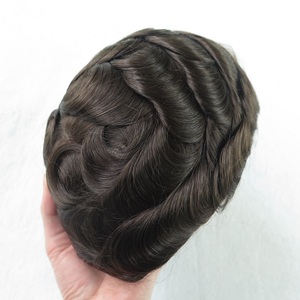 LINEA SOTTILE NATURALE PARRUCCHINO <span class=keywords><strong>CON</strong></span> CAPELLI UMANI di 100% PER GLI <span class=keywords><strong>UOMINI</strong></span> PARRUCCHE E TOUPET di CAPELLI di VENDITA CALDA di RICAMBIO - Product Image 6