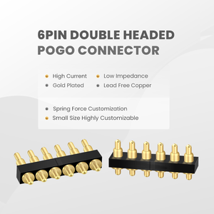 Broche à ressort à double tête à 6 broches, pas <span class=keywords><strong>de</strong></span> 2,54 mm, pour test en circuit, broche à ressort isolée - Product Image 2