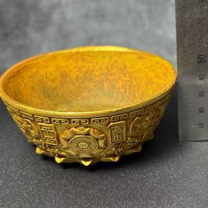 Bol de Fortune en Bronze Doré de Style Ancien, Pot au Trésor Chinois pour Décoration Maison et Bureau, Artisanat d'Art de Collection Porte-Bonheur et de Richesse - Product Image 5